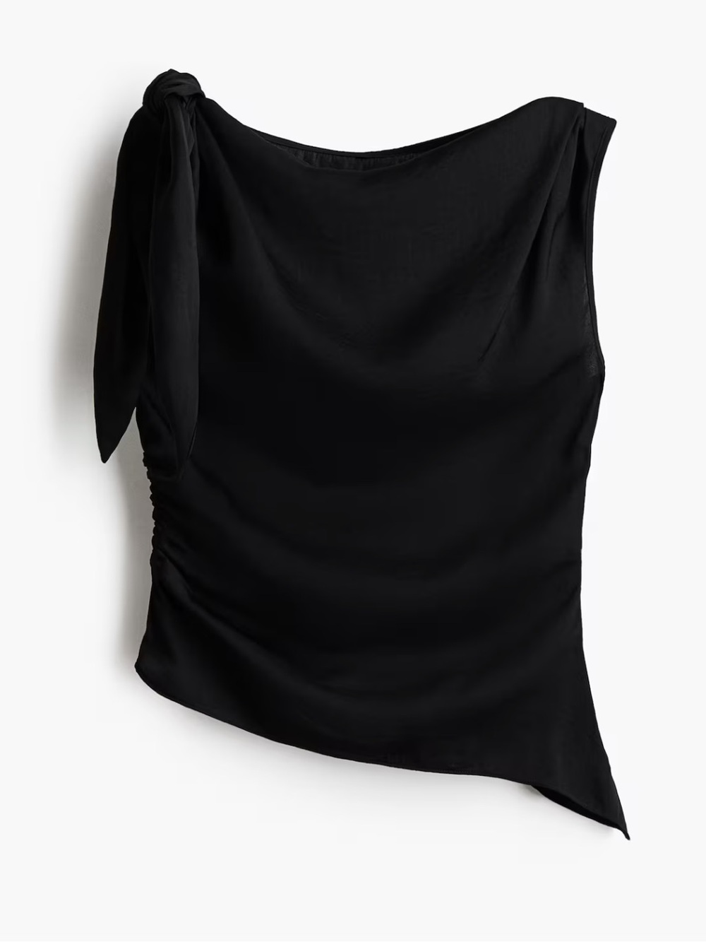 H&M NWT Black Tie-Shoulder Sleeveless Top - Picture 4 of 6